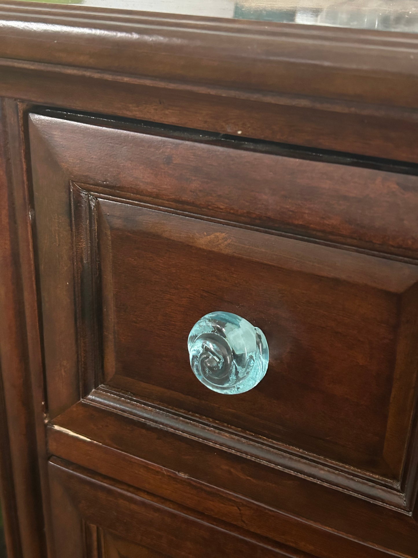 Ocean Rose Glass Knob