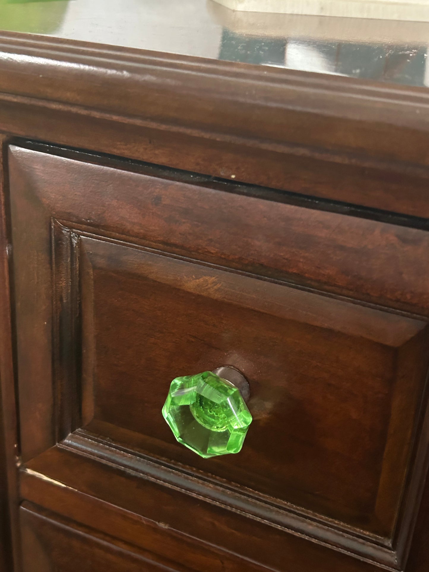 Green Apple Glass Knob