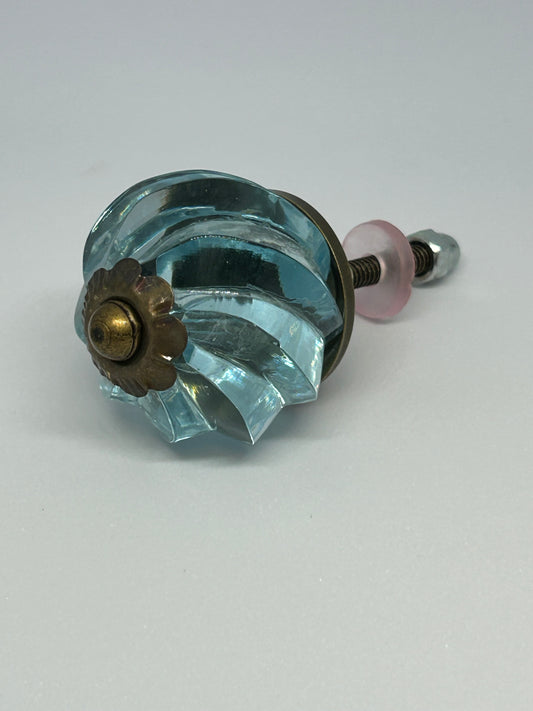 Aqua Glow Glass Knob
