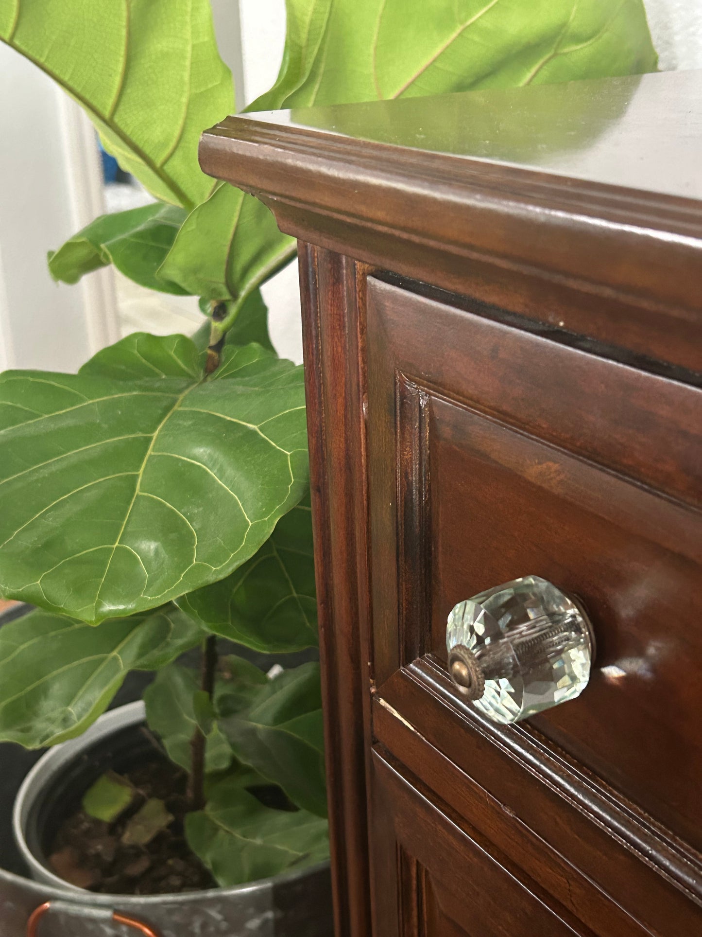 Diamond Sparkle Glass Knob