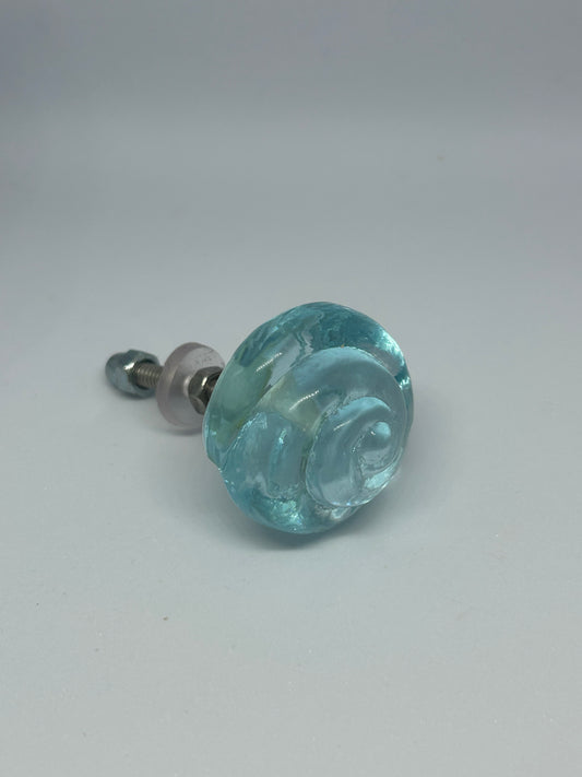 Ocean Rose Glass Knob