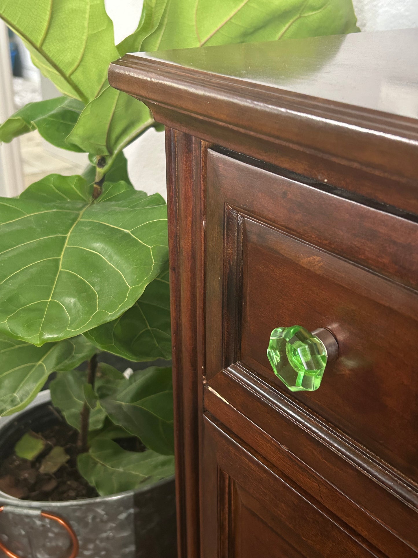 Green Apple Glass Knob