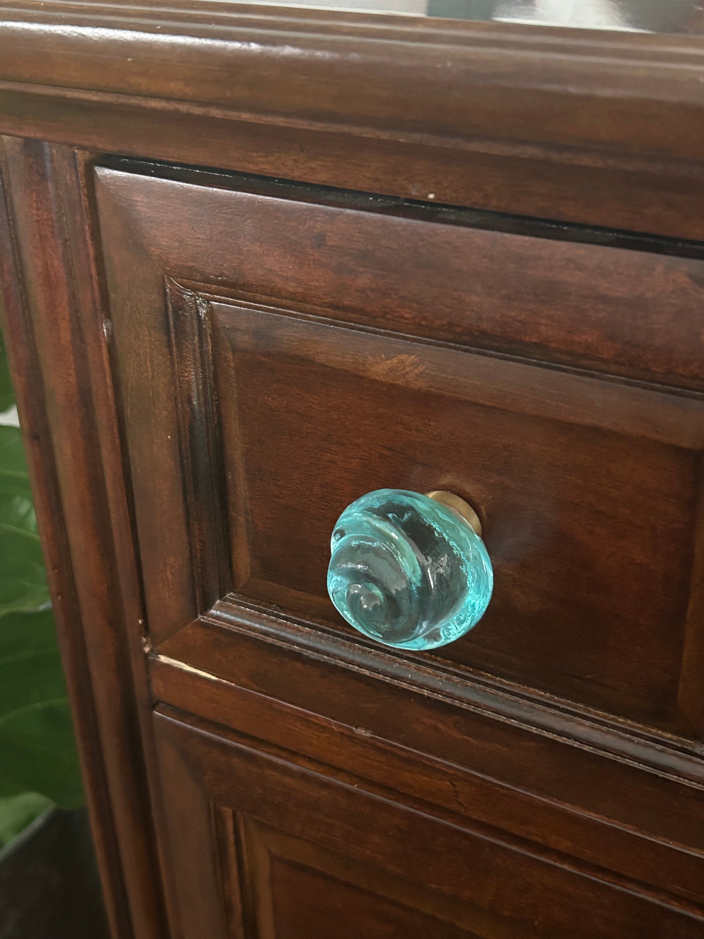 Sea Foam Glass Knob