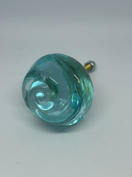 Sea Foam Glass Knob