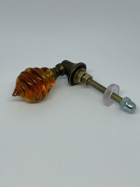 Amber Honeycomb Drop Pull