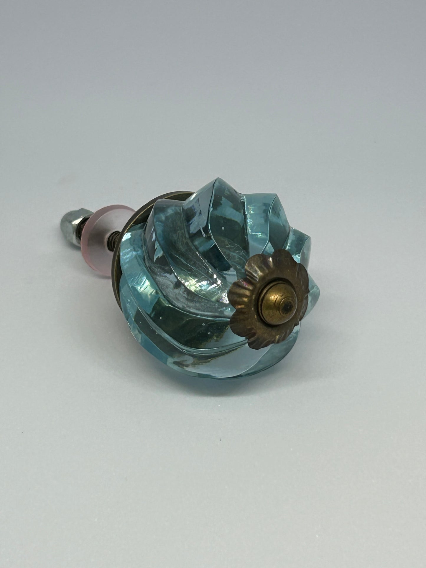 Aqua Glow Glass Knob