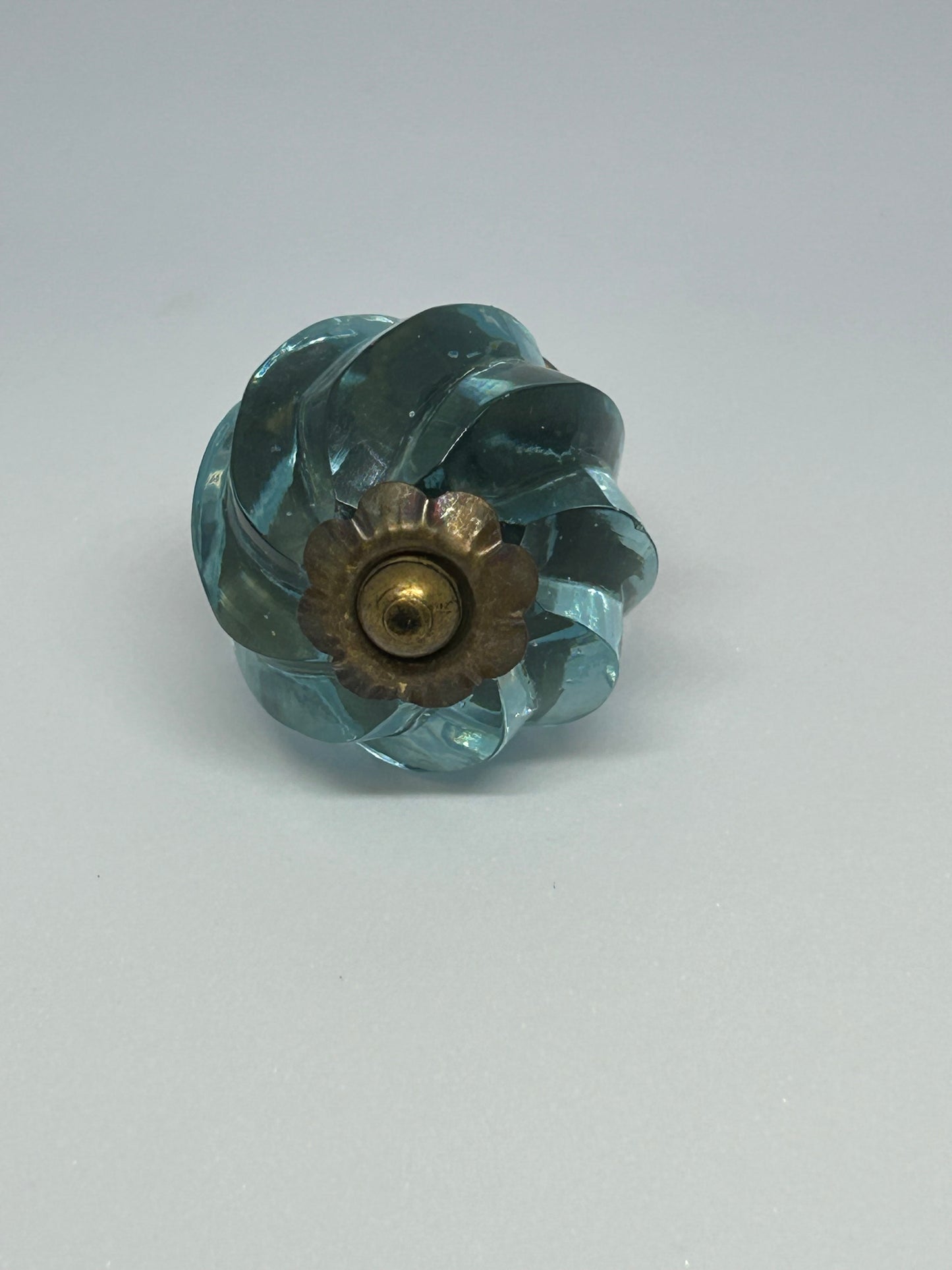 Aqua Glow Glass Knob